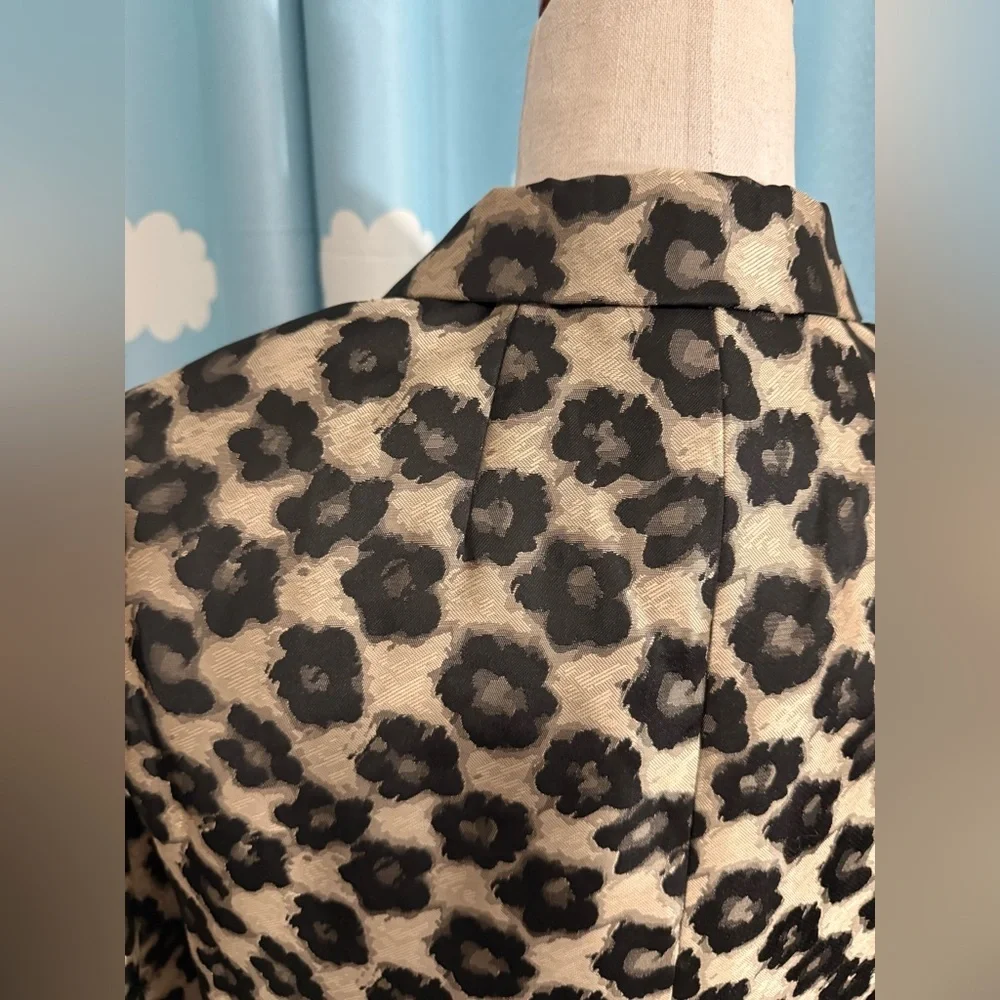Animal print shine Ann Taylor long jacket, SP - Picture 4 of 8